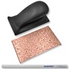 DEWEPRO Sanding Block with Velcro Including Interchangeable Carbide Plate Made