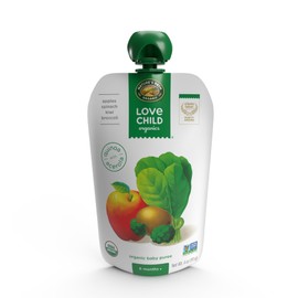 Love Child Organics Superblends Apples, Spinach, Kiwi + Broccoli Puree, 4 oz (Pack of 1), Non-GMO, by Nature's Path