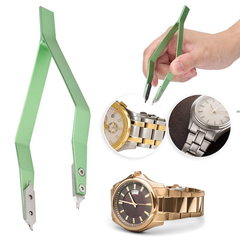 V-Shaped Tweezers, Watch Spring Bar Tweezers Metal Watch Repairing Accessories
