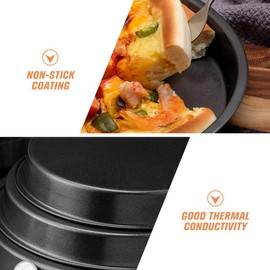 Operitacx Non Stick Pizza Baking Tray Carbon Steel Baking Pan for Home Kitchen for Pizza Bread and Roasting Easy to Clean