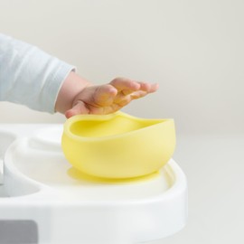 Olababy 100% Silicone Suction Bowl with Lid for Independent Feeding | First Stage Self Feeding Essential for Toddlers and Kids| Baby Led Weaning Snack Feeder | Food Container and Storage | (Kiwi)