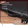 Geslun Vegan Leather Portfolio 3 Ring Binder with Clipboard, Hidden