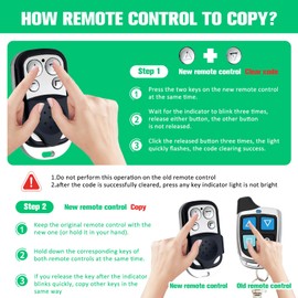 2 Pieces Garage Door Remote 433 MHz Fixed Code, Universal Garage Door Remote Control Gate Fob with Arrow Buttons Electric Gate Opener, Wireless Cloning Key Fob for Car Garage Electric Gates (B)