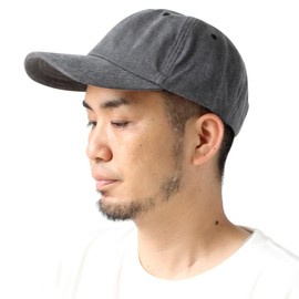 regnuu Men's Cap, Deep Work Cap, Long Brim Cap, Large Size, Deep Hat, Women's, Spring, Summer, Cool, black (washed)