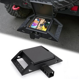 Z8 2" Hitch Receiver Step with Storage Box - Heavy Duty Iron Rear Bumper Step for Trucks, SUVs & Cars - Waterproof, Anti-Theft, Multi-Purpose Design for Roof Access & Outdoor Gear Storage