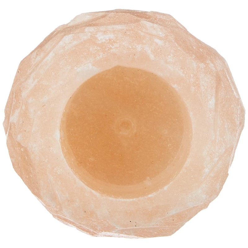 HIMALAYA SALT DREAMS Teelichthalter Rock, Kristallsalz aus Punjab/Pakistan, Orange, ca.