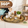 Lazy Susan Turntable Organizer for Table Top, 21’’ Round Wooden