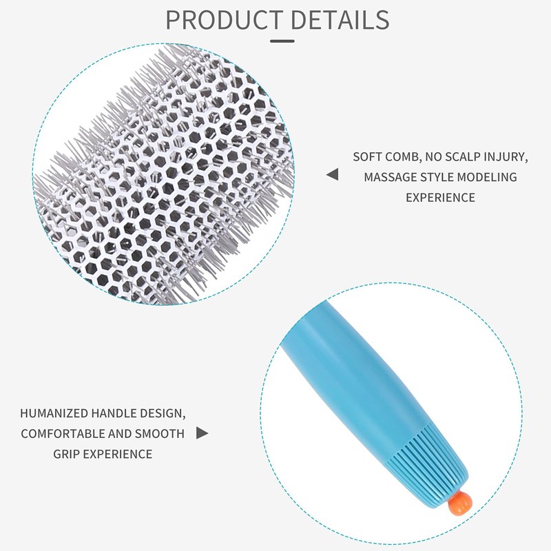 Clickinline Roller Comb Professional 5 Size Hair Dressing Brushes High