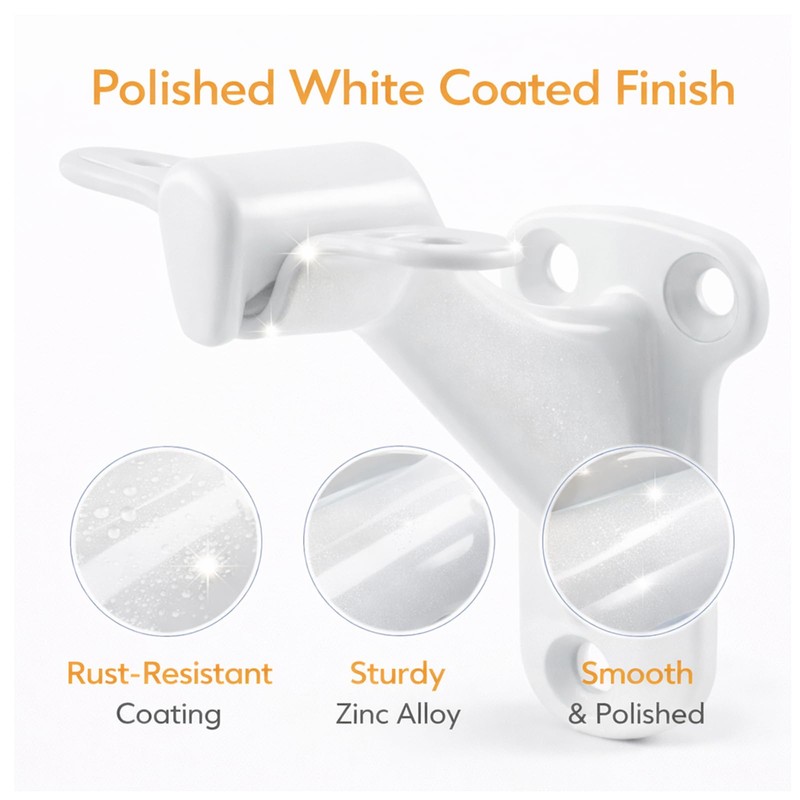 1 Pack Handrail Bracket, 3 Inch White Heavy Duty Stair