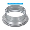 PATIKIL 5 Inch Duct Connector Flange, Metal Fitting Straight Pipe