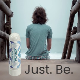 CHILL PILL 2PK Essential Oil Blend – Aromatherapy Tube with Lavender, Chamomile, Clary Sage – Soothing, Calming, Relaxing Fragrance – Stocking Stuffer