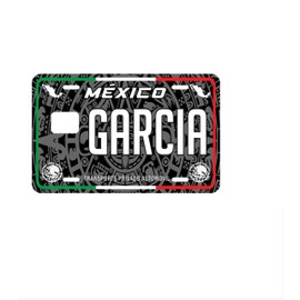 Gaarcia Credit Card Skin Cover Vinyl Stickers (4 Pack) -Mexican Decal Mexico Car Plate Adhesive Garciaa