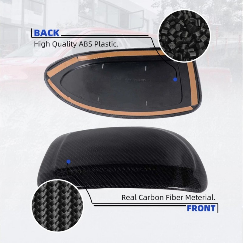 ANNX 2PCS For 1999-2006 Chevy Silverado GMC Sierra Real Carbon