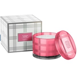 Homeworx Sueded Rose Scented Candle 4 Wick Candle 18 Oz Pink Textured Glass