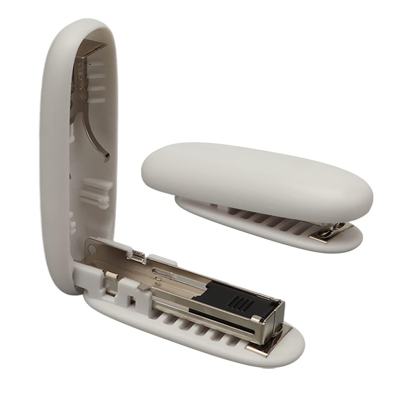 Office Stapler Made of Metal, Ergonomic Design with Refill Indicator,