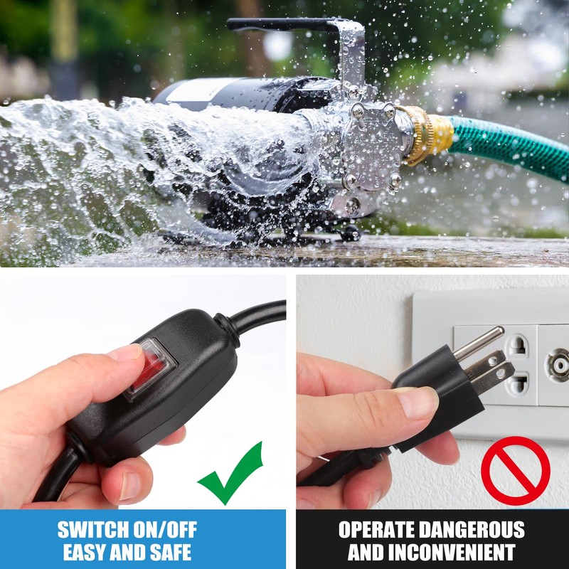 FIDISP Water Transfer Pump, 115V 1/10HP Electric Utility Pump with