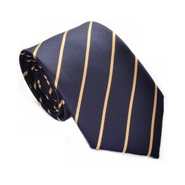 RunootPR - Corbata regular para hombre, corbata azul para hombre, moda clásica, formal, casual, para negocios, boda, fiesta, regalo, Yellow Blue-stripe N004b, 57"