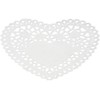 Creativ 20964 Deckchen, D: 10 cm, Herz, 30 Stück, weiß