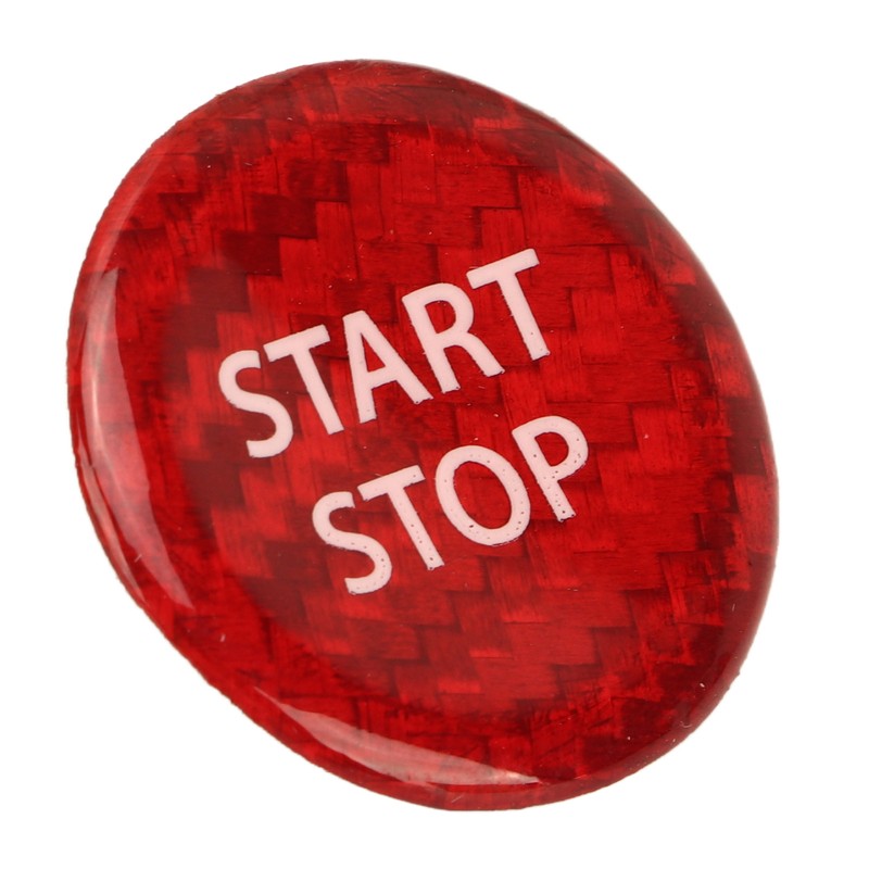 Push Start Button Cover Carbon Fiber Ignition Switch Button Cover