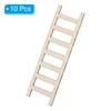 PATIKIL 2.4" Miniature Wooden Ladder, 10 Pack Mini Wood Dollhouse