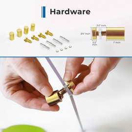 Fab Glass and Mirror Acrylic Picture Frame for Wall 23x8, Clear Acrylic Single Panel with Magnets for Art 5x7 - Gold