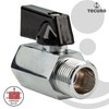 tecuro Mini Ball Valve 1/2 Inch, Female x Male Thread,