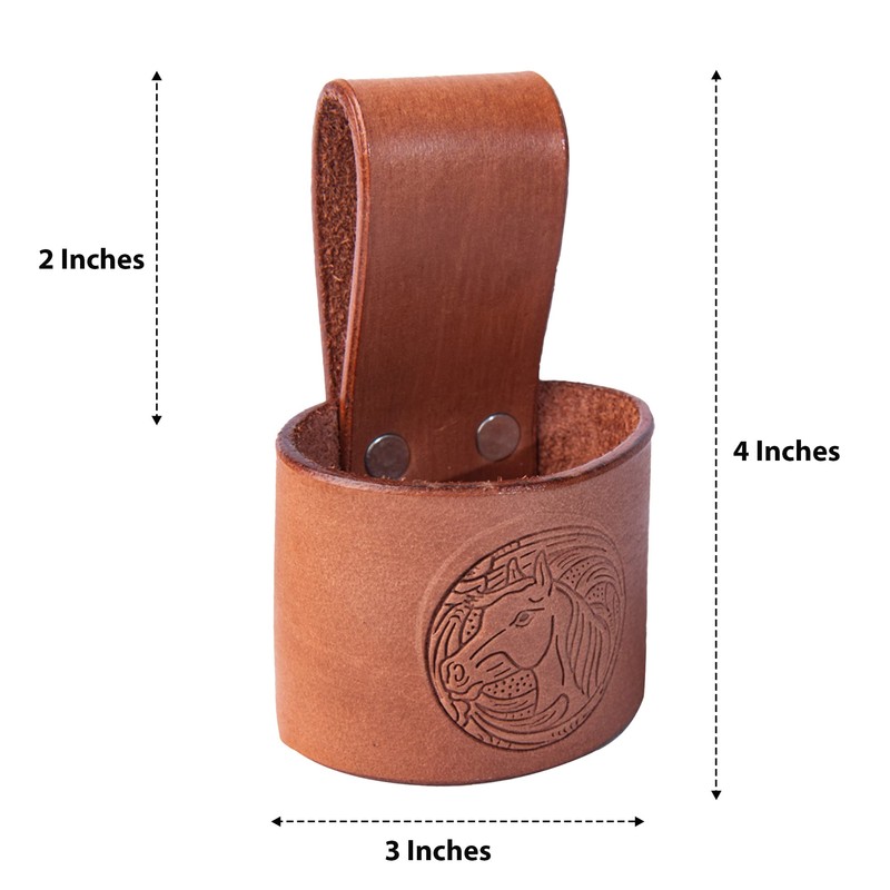 Hulara Full Grain Leather Hammer Holder for Tool Belt, Tool