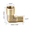 sourcing map Brass Pipe Fitting 90 Degree Elbow 1/8 PT