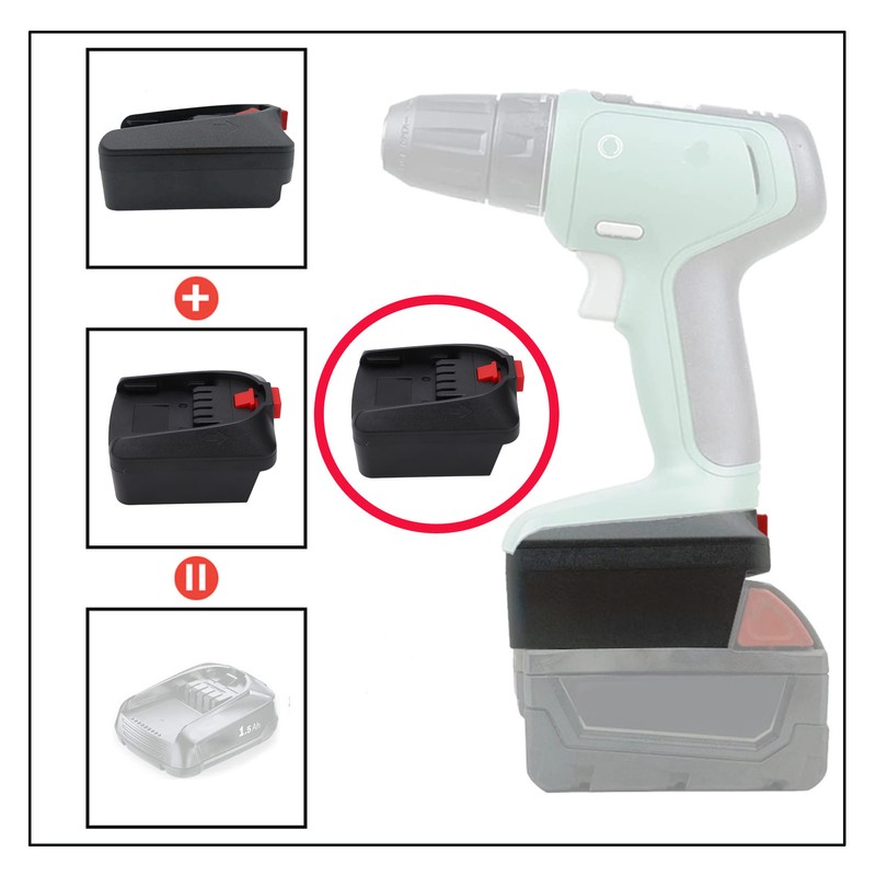 Battery Adapter ABS Non Shaking No Burr Lithium Battery Converter