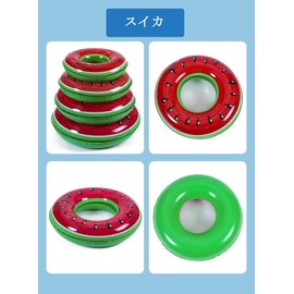 Children's Swim Ring for Girls, Boys, Adults, Baby, Junior, Summer, Sea, Pool, Watermelon, Fruit, Safe, Colorful, Cute, Float, Water Play, Beach, Girls, Boys, 19.7 inches (50 cm), 22.8 inches (50 cm), 22.8 inches (66 cm), 29.5 inches (75 cm)