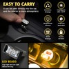 Ouzorp 2 Pcs Mini USB LED Light, Car LED Interior