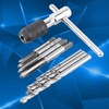 9PCS/Set Threading Tapping Tool Kit,M3x0.5/M4x0.7/M5x0.8/M6x1.0 Screw Taps T-Handle Tap Wrench