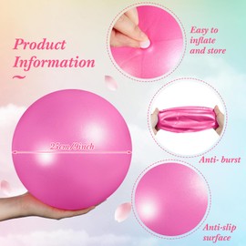 Sotiff Operation Christmas Box Gift Fillers Kit 20 Pcs 9 Inch Exercise Pilates Ball Yoga Therapy Ball Pink Purple for Yoga Stability Barre Training Stretching Physical(Pink,Purple)