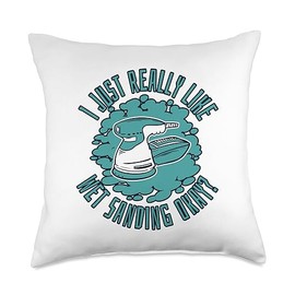 Service Car Spray Paint Kit Can Detailing Gifts Just Really Like Wet Sanding Spray Vehicle Car Painter Throw Pillow, 18x18, Multicolor