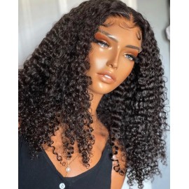 Pre Pluck hd Lace Wig Human Hair Lace Front Wigs for Black Women Brazilian Hair HD Lace Frontal Wigs Vendorscolor: WavyCurl Wig, stretched length: 12 inches, Lace Size: 2 by 6 HD Wig