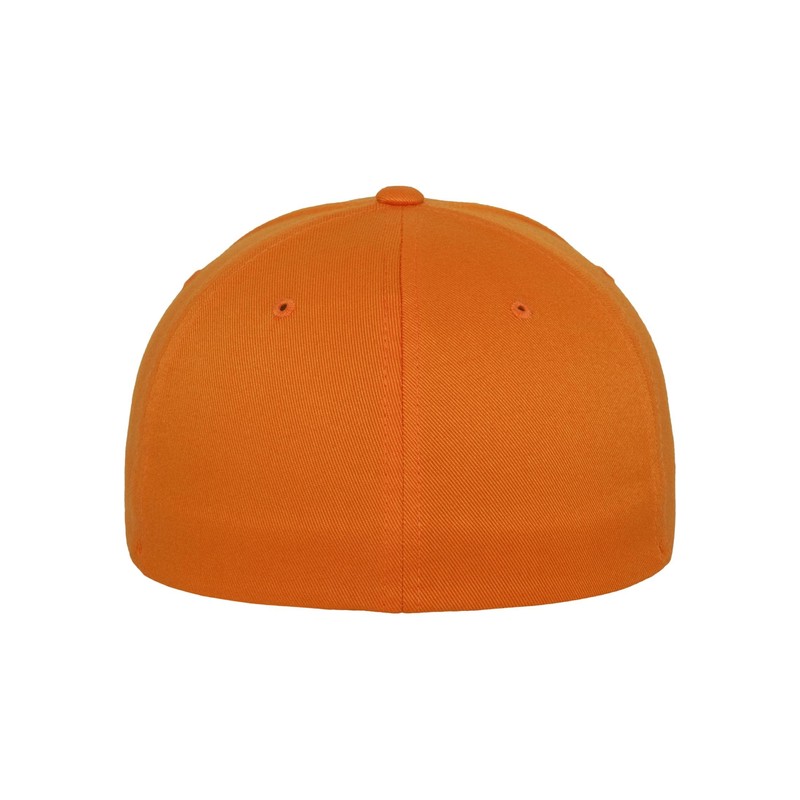 Flexfit Unisex Wooly Combed Baseball Cap, Orange (Orange), xxl