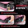Geinxurn 11”Pink Tools Box, Portable Steel Heavy-duty Tool Case with