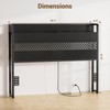 Aheaplus Headboard for Full Size Bed with USB Ports, Outlets