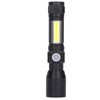 LED Flashlight Rechargeable Torch LED Pocket Flashlight with COB Light