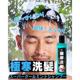 BABLO POMADE Men’s Cool Mint Shampoo, Menthol, Refreshing, Amino Acid, Peppercorn, Ultra Cold