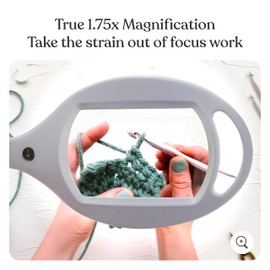 Brightech LightView Pro LED Magnifying Floor Lamp - Daylight Bright Full Spectrum Magnifier Lighted Glass Lens - Height Adjustable Gooseneck Standing Light - for Reading Task Craft Lighting - White