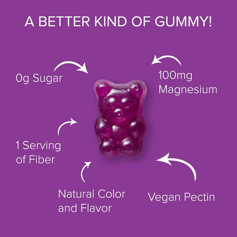 Natural BioScience Magnesium Citrate Gummies | 180 Magnesium Supplements -