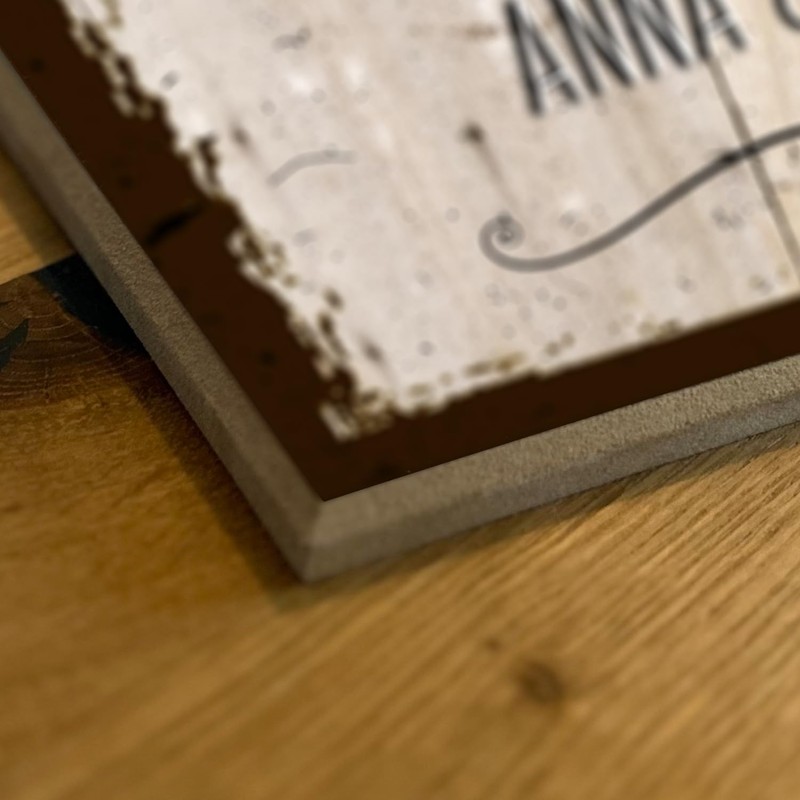 schilderkreis24: Rustic Wooden Sign - 'Zuhause ist da wo wir