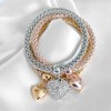 SILANER Crystal Charms Multilayer Bracelets - 3PCS Gold/Silver/Rose Gold Corn