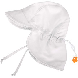 SimpliKids Baby Sun Hats UPF 50+ UV Ray Sun Protection Hat Toddler Swim Hat w/Neck Flap Sun Hat Toddler Sun Hat for Baby,White,12-24 Months