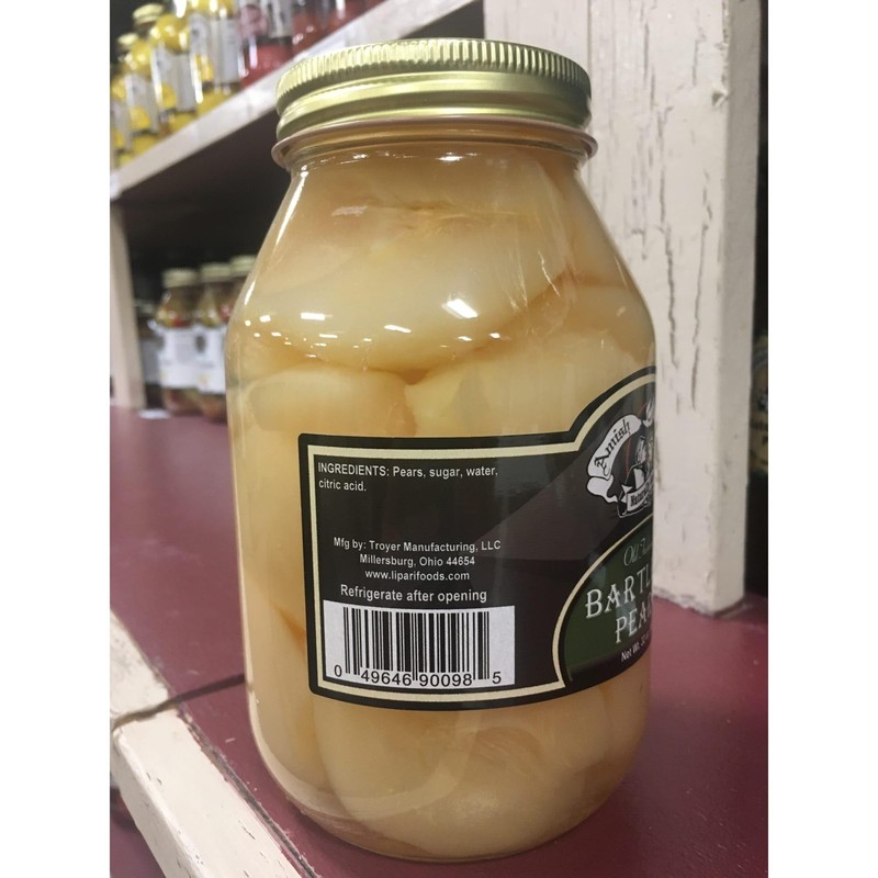 All Natural Old Fashioned Bartlett Pears, 32 oz jar