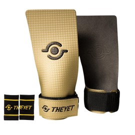 Theyet Crossfit Hand Grips Without Holes Cotton Wristbands Gift Fitness Gloves for Men and Women Training Gloves Men's Gym Calisthenics Hand Protection Lifting Straps Strength Training
