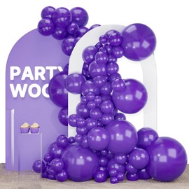 PartyWoo Dark Purple Balloons 140pcs Different Sizes of 18 12 10 5 Inch Royal Purple Latex Helium Balloons for Birthday Baby Shower Graduation Anniversary Bachelorette Party Decorations Purple-Y16