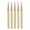 HARFINGTON 5pcs 325-400 Grits Diamond Grinding Bit 2.5mm Tapered Head