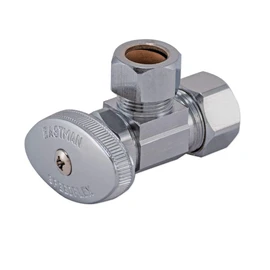 Eastman 04358LF Multi-Turn Angle Stop Valve, 1/2" OD x 5/8" OD (1/2" Nom), Chrome